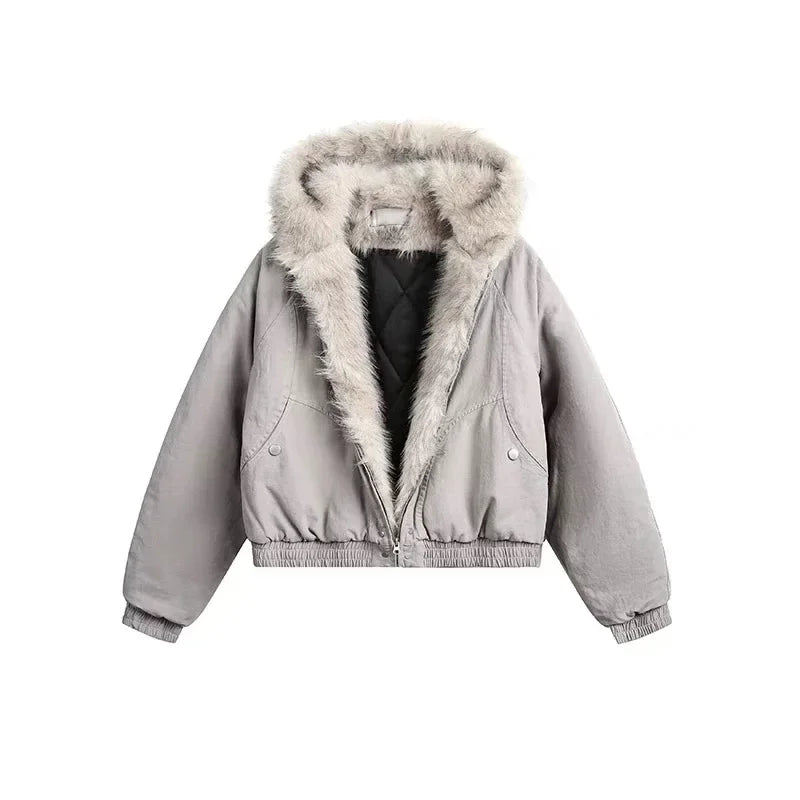 Oversized Zip Hooded Cardigan — Black & Yellow Cross Colorblock (Multiple Variants)