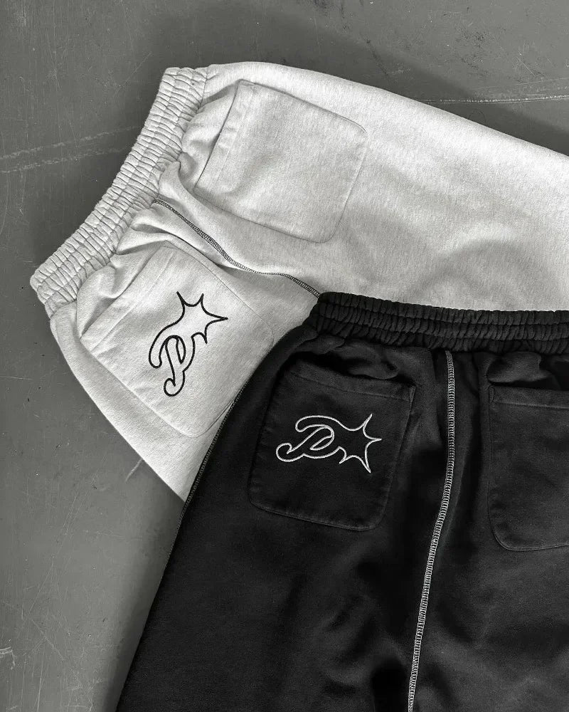 Y2K BAGGY STREETWEAR JOGGERS W/ EMBROIDERY