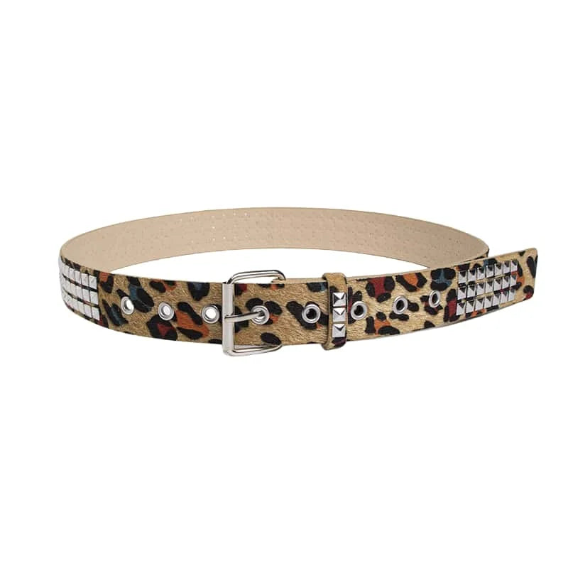 Women's Punk Fur Rivet Belts (multiple color-ways)