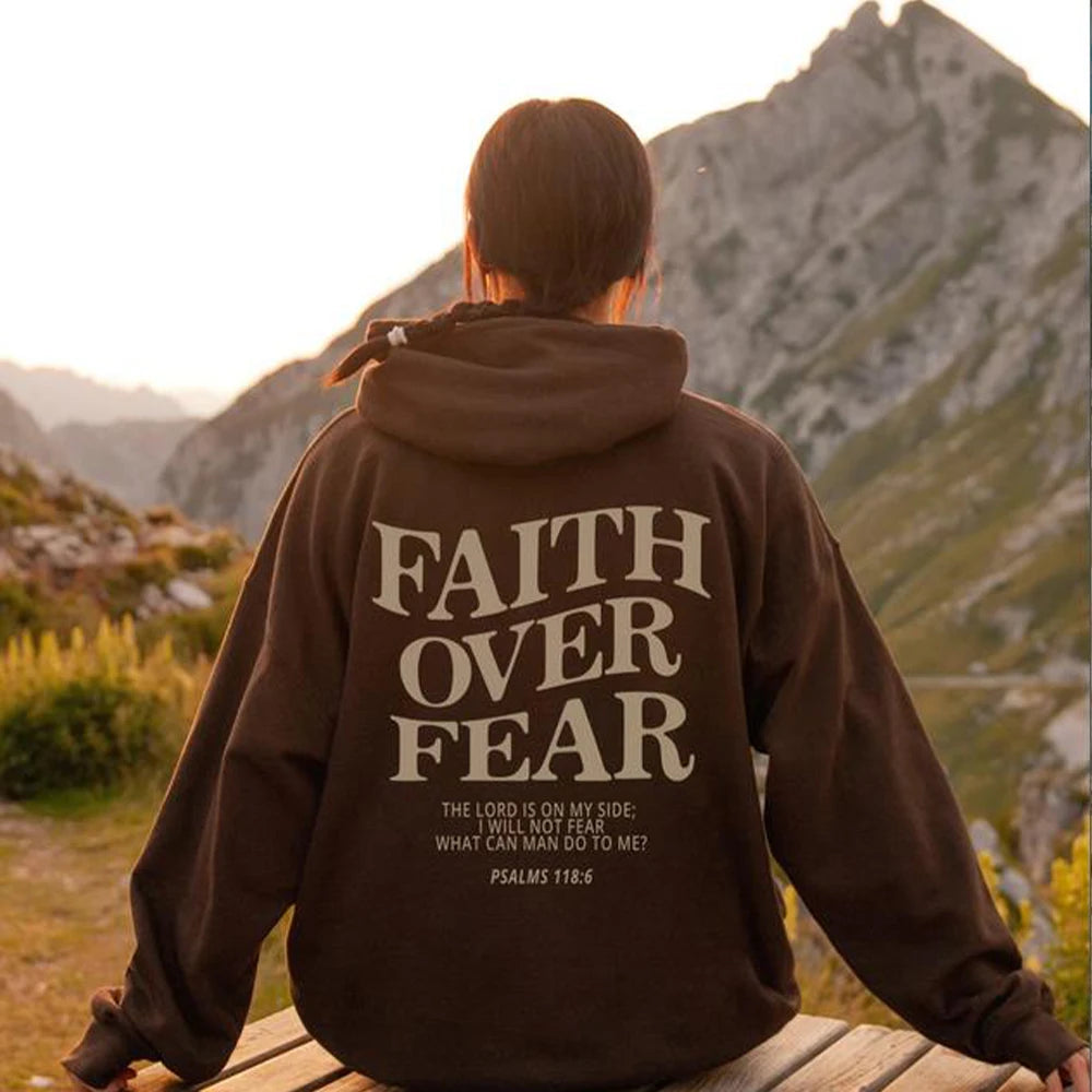 Multi-Colored Faith Over Fear Hoodies