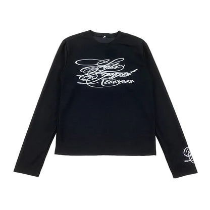 Retro Y2K Printed Trendy Long Sleeved Shirt