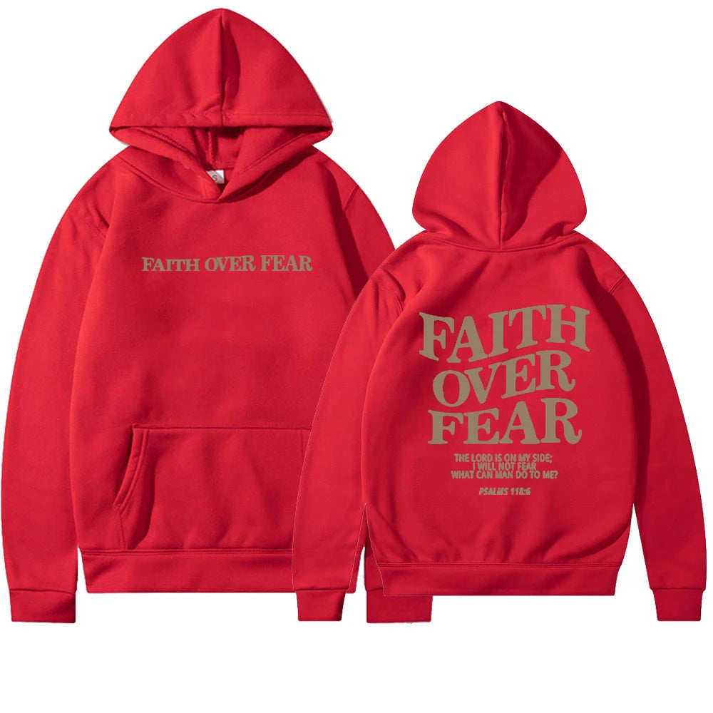 Multi-Colored Faith Over Fear Hoodies