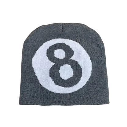 Number 8 Knitted Beanie (7 Color-ways Available)