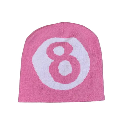 Number 8 Knitted Beanie (7 Color-ways Available)