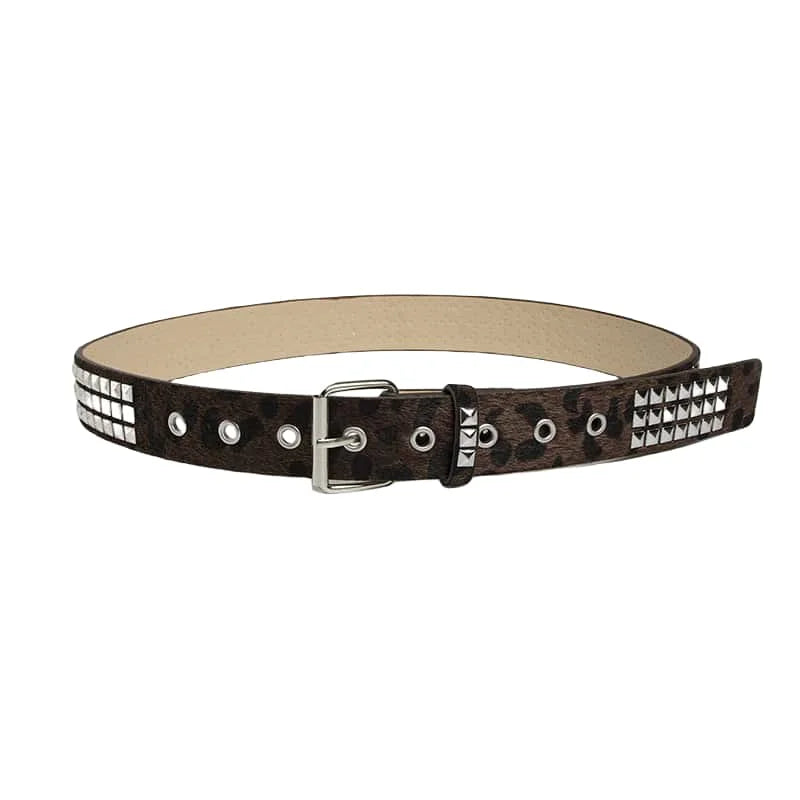 Women's Punk Fur Rivet Belts (multiple color-ways)