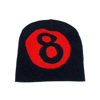 Number 8 Knitted Beanie (7 Color-ways Available)