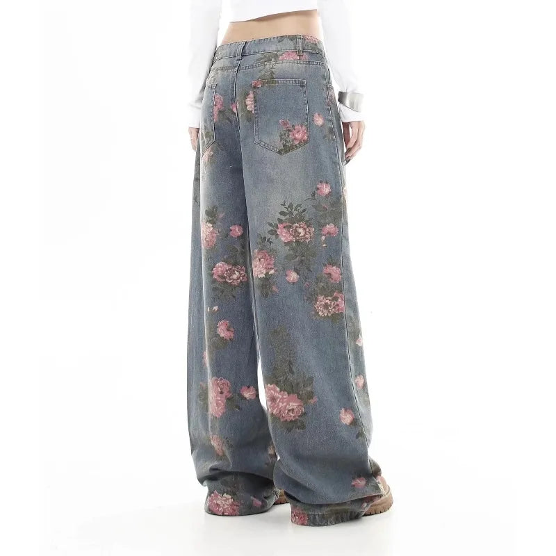 Women's Midnight Blossom Wide-Leg Jeans