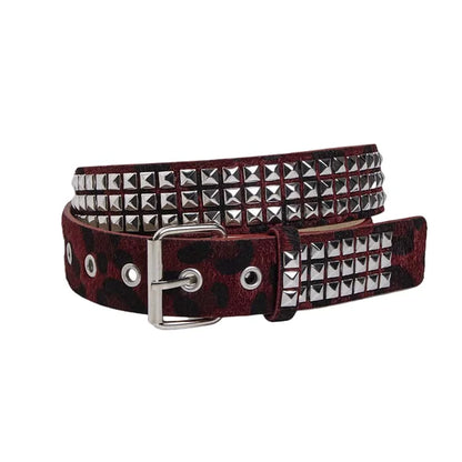 Women's Punk Fur Rivet Belts (multiple color-ways)