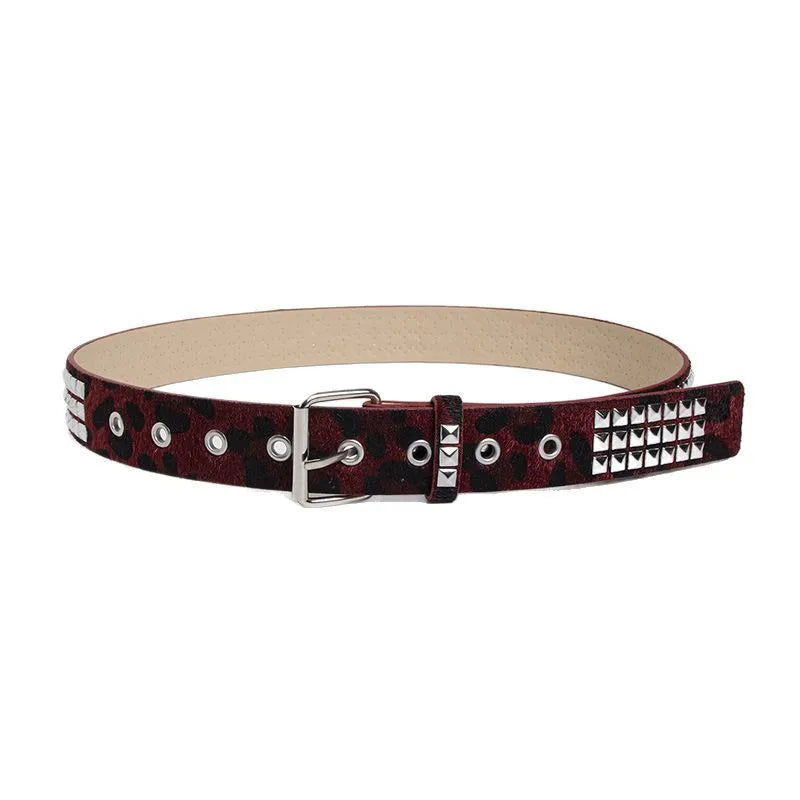 Women's Punk Fur Rivet Belts (multiple color-ways)