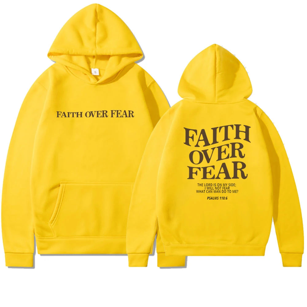 Multi-Colored Faith Over Fear Hoodies