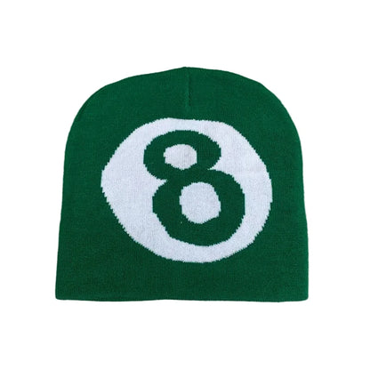 Number 8 Knitted Beanie (7 Color-ways Available)