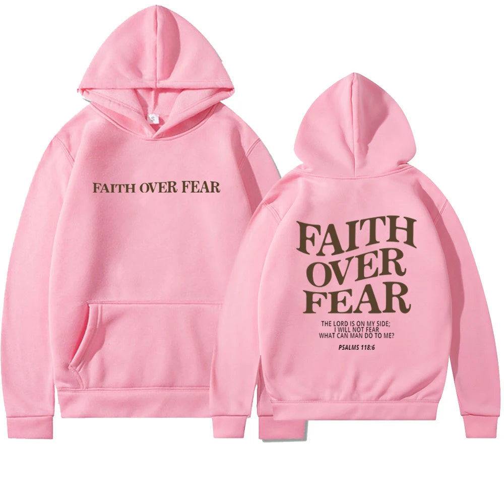 Multi-Colored Faith Over Fear Hoodies