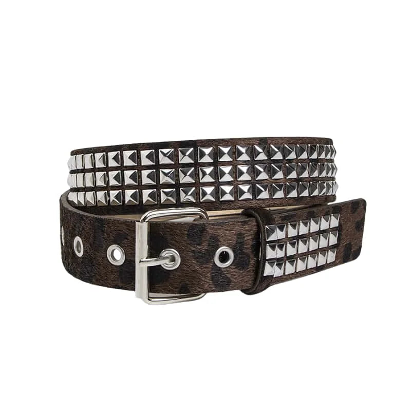 Women's Punk Fur Rivet Belts (multiple color-ways)