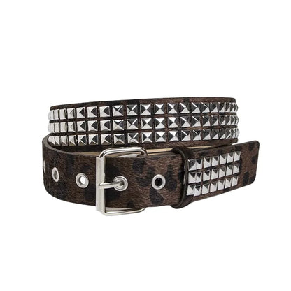 Women's Punk Fur Rivet Belts (multiple color-ways)