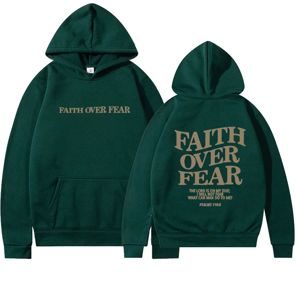 Multi-Colored Faith Over Fear Hoodies