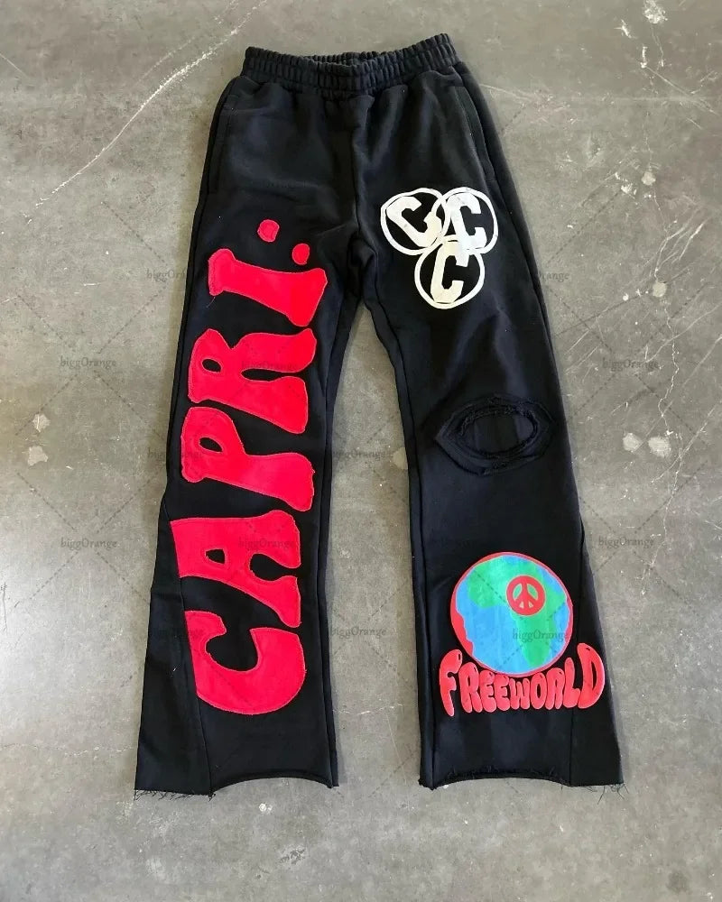 Multi-Colored Capri Sweatpants