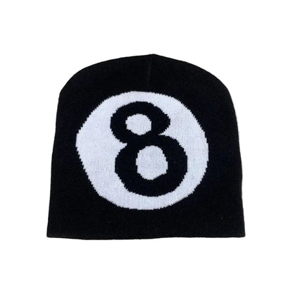 Number 8 Knitted Beanie (7 Color-ways Available)