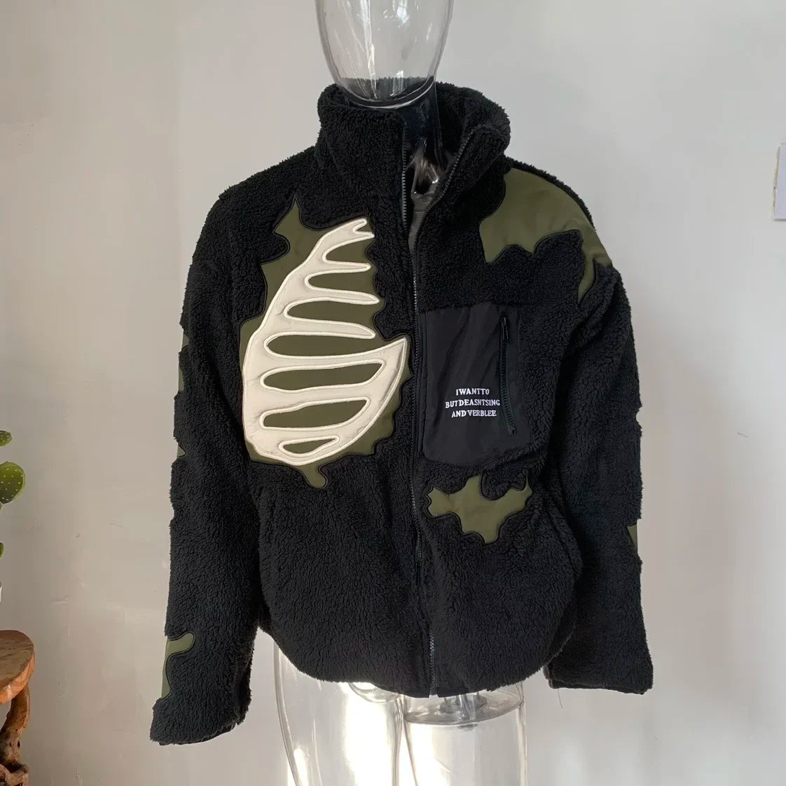 Vintage Military Patchwork Jacket