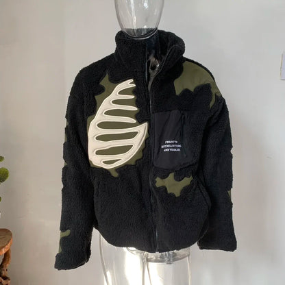 Vintage Military Patchwork Jacket