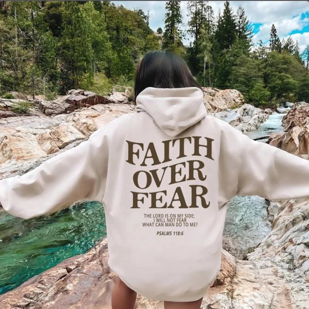 Multi-Colored Faith Over Fear Hoodies