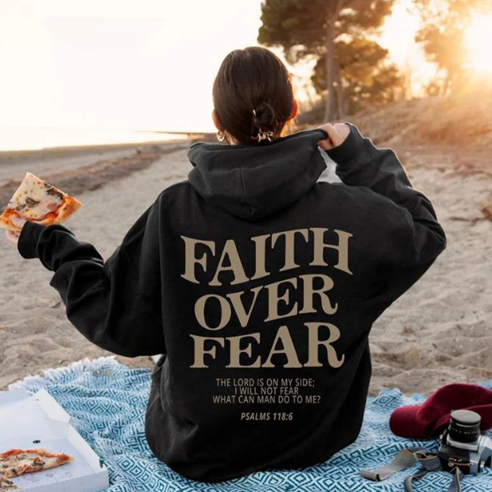 Multi-Colored Faith Over Fear Hoodies