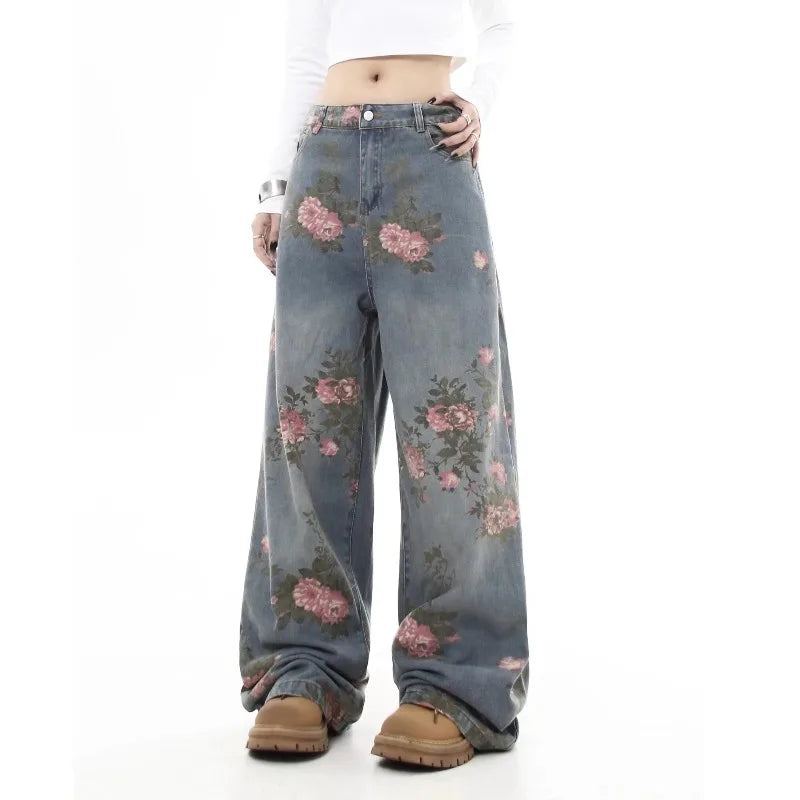 Women's Midnight Blossom Wide-Leg Jeans