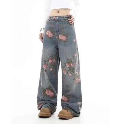 Women's Midnight Blossom Wide-Leg Jeans