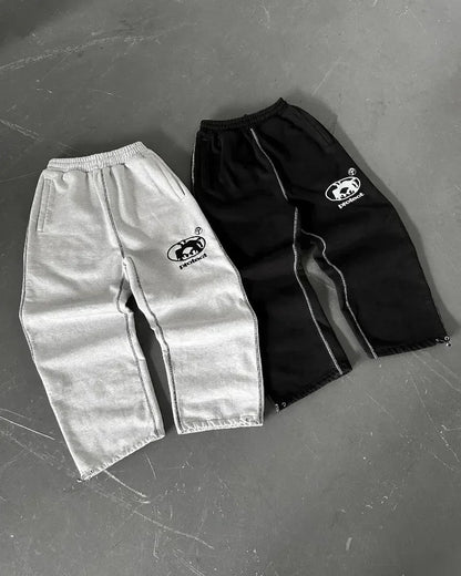 Y2K BAGGY STREETWEAR JOGGERS W/ EMBROIDERY