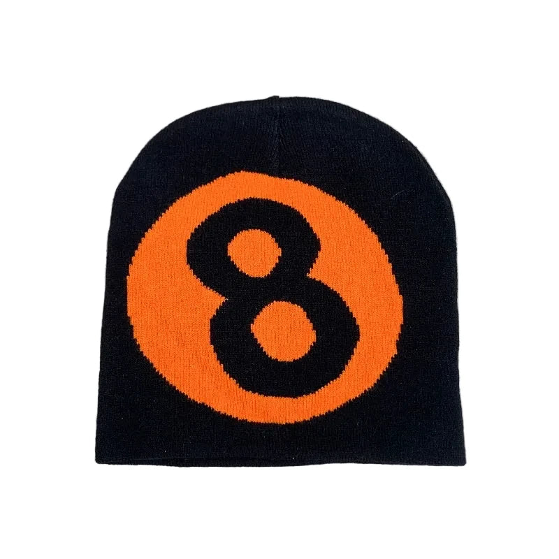Number 8 Knitted Beanie (7 Color-ways Available)