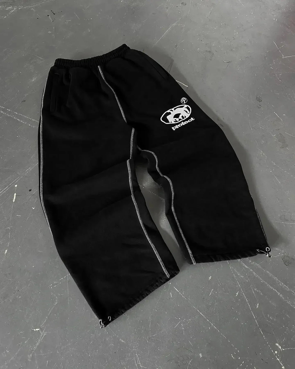 Y2K BAGGY STREETWEAR JOGGERS W/ EMBROIDERY