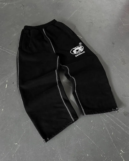 Y2K BAGGY STREETWEAR JOGGERS W/ EMBROIDERY