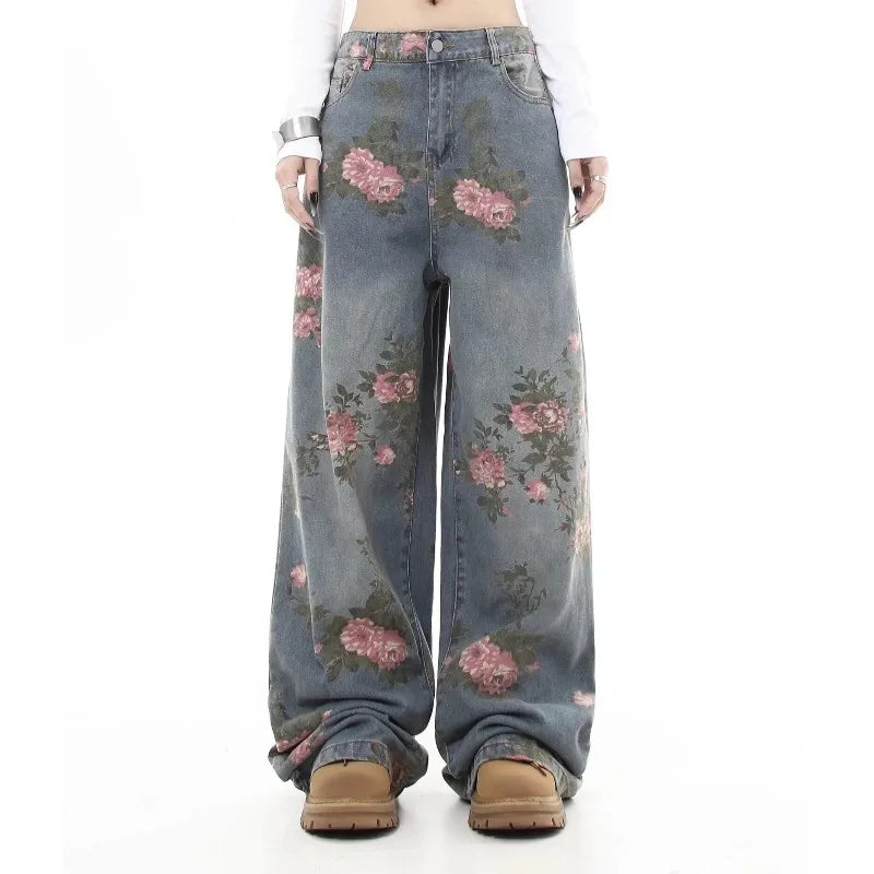 Women's Midnight Blossom Wide-Leg Jeans