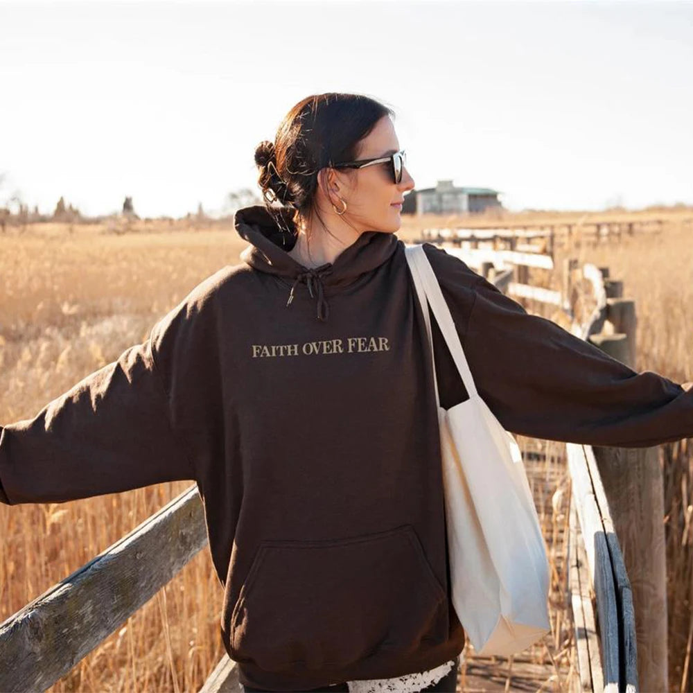 Multi-Colored Faith Over Fear Hoodies