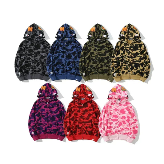 Multi-Colored Camo Hoodies