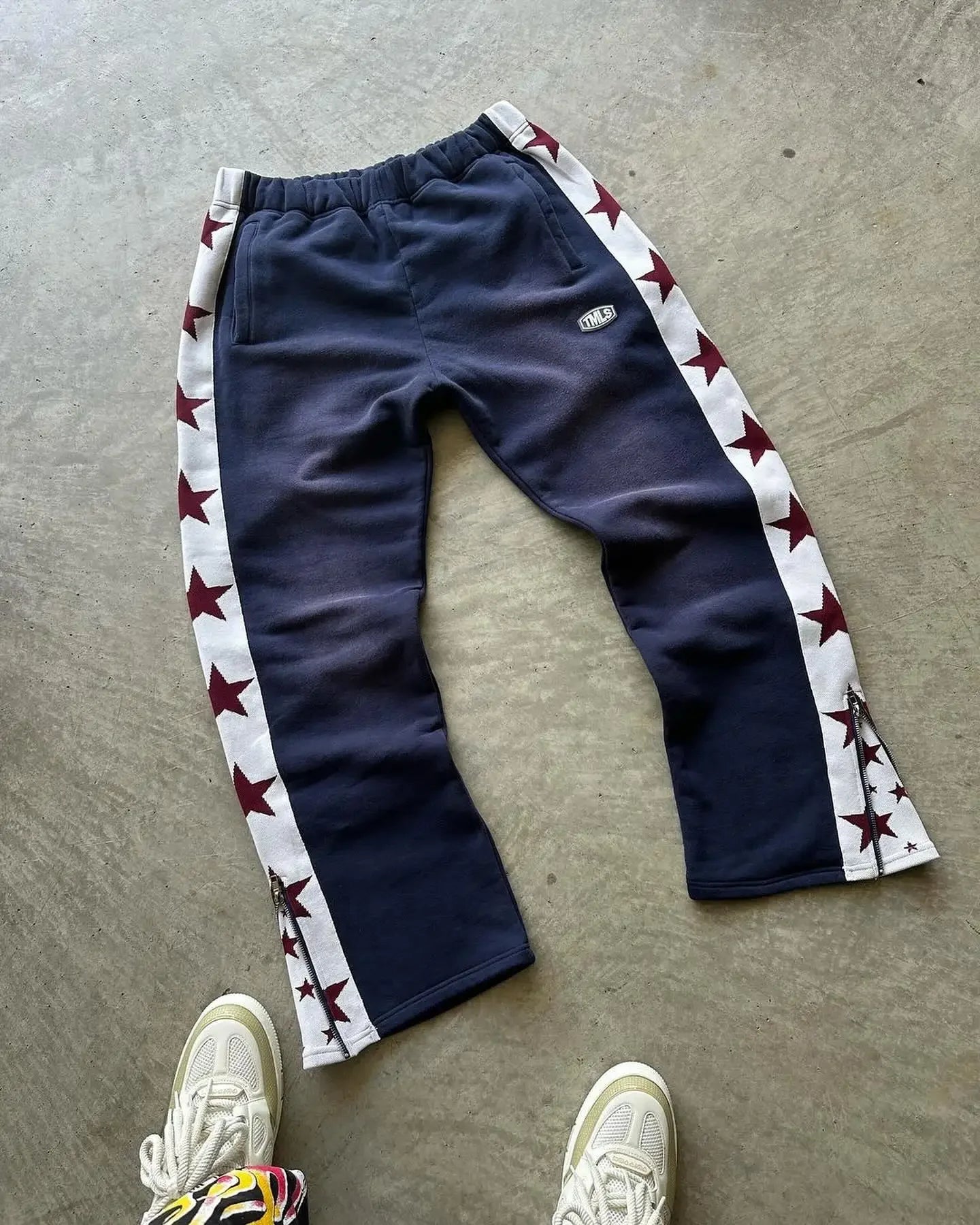 Multi-Colored Star-Stripped Sweatpants